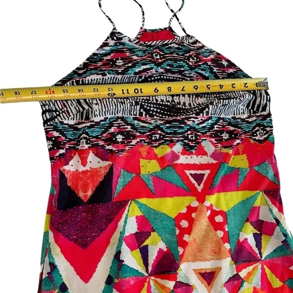 Boston Proper Color Block Side Slit Maxi Summer Dress Size Small - Picture 10 of 17